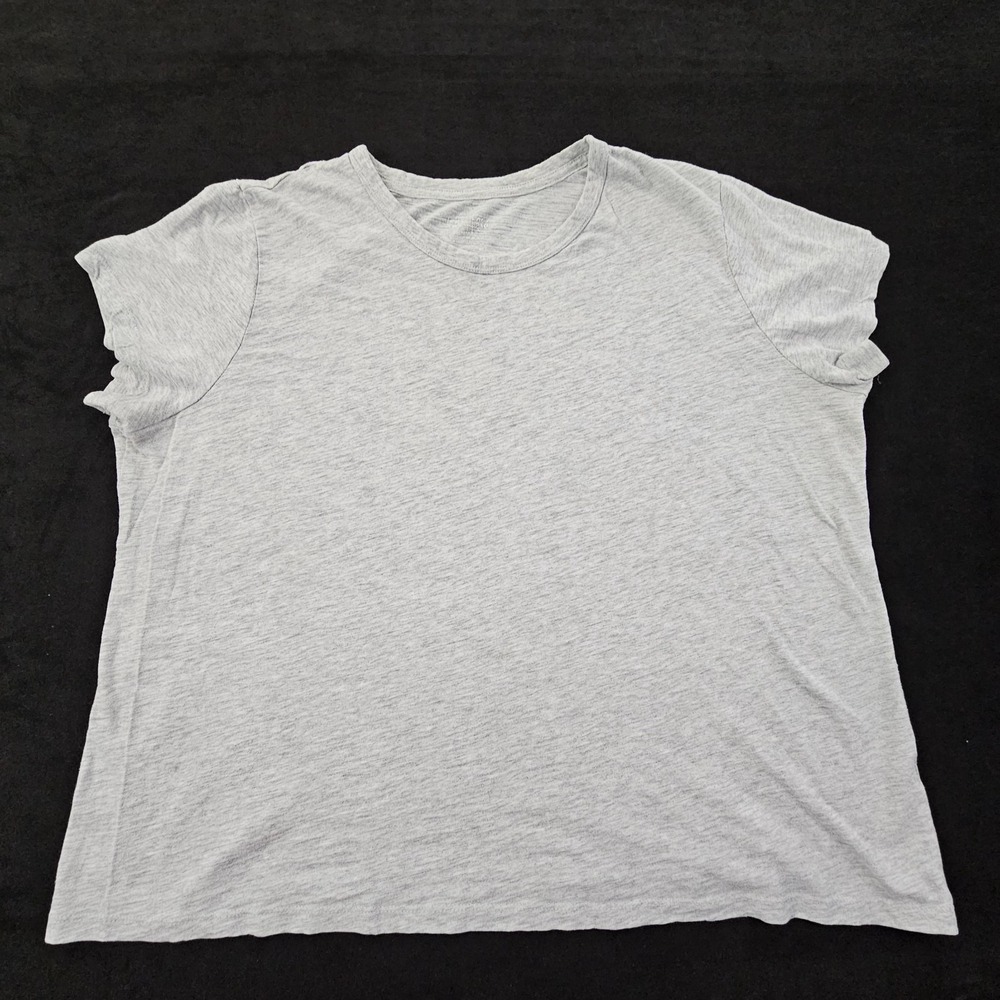 Time and Tru Gray Short Sleeve Boxy Fit T-Shirt Women's 2XL